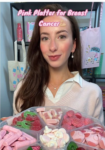 Pink Candy Platter for Breast Cancer Awareness