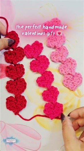 Small hearts for a Crochet Heart Garland project #crochet