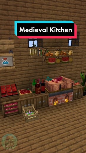 Medieval Kitchen in Minecraft: Building Tutorial