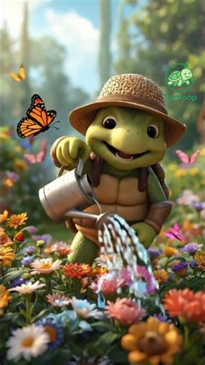 🐢 เต่าคนสวน🌸🌸 #funnyturtle #turtloop #animation #shorts #loopvideo