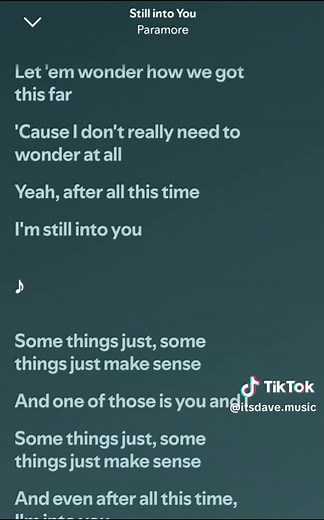 Still Into You by Paramore - Full Lyrics