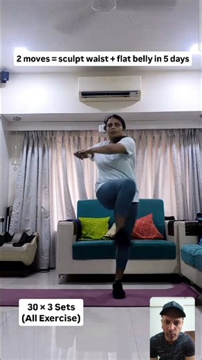 Deepak Agarwal on Instagram: "Add this 2 moves for a sculpted waist & flat belly in 5 days✅🔥 Save & Share 👍 If you want to join my weight loss transformation program then directly contact me on 75065 02353 . . . . #waistworkout #flatbelly #bellyfatburn #coreworkout #homeworkout"