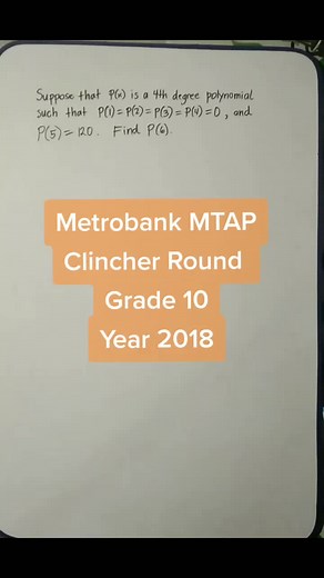 Metrobank MTAP clincher-round item #mtap #polynomial #remaindertheorem