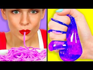 HACIENDO SLIME CON COMIDA!🍝🥑Haz slime comestible super facil*