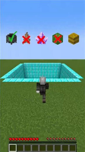 Testing Minecraft blocks that stop fall damage! 🪂 #minecraft #shorts