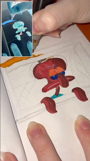 Omg, Squidward in negative🫢 #squidward #art #artist #artchallenge #spongebob