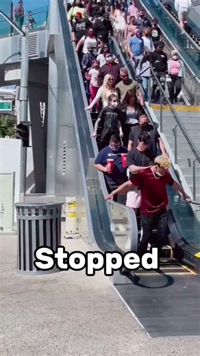 How to Stop an Escalator with a Simple Trick😱