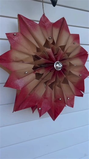 amazing paper bag trick! 🤩 learn how to turn paper bags into snowflakes for christmas! #christmas #fblifestyle #holidaydecor | Yuth Sothea