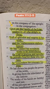 Psalm 111:2-5 The Mighty Works of the Lord #bibleverse #encouragement #ChristianFaith #jesus #bible #Amen | The Bible Verses