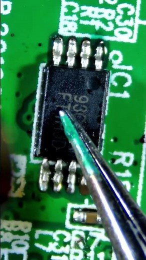 bios rom chip resolder #repair #electronics #tech #pcbrepair