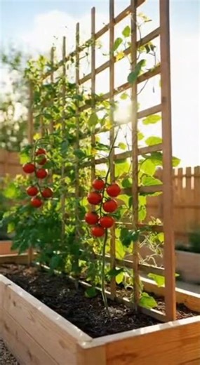 Vertical Garden Trellis for Tomatoes 🍅 | Grow More Food in Small Spaces (Easy DIY Guide)