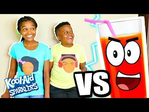 Shasha and Shiloh Taste NEW KOOL-AID SPARKLERS! (Music Video) - Videos For Kids