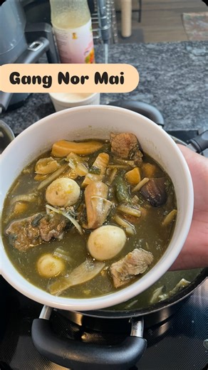 Craig Lawson Jr on Instagram: "Let’s make some Gaeng Nor Mai😋😮‍💨🔥 This basically a Lao mushroom & bamboo soup…I always say it’s like a Lao style gumbo! #laofood #nashvilletn #recipesideas #foodlover #trythis"