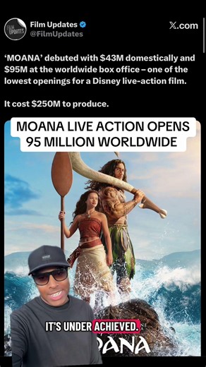 MOANA LIVE ACTION OPENS 95 MILLION WORLDWIDE #moana #disney #kid #movie #fyp