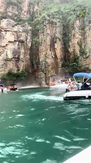 Cliff Collapse Crushes Tourist Boats in Seconds 😨🚤💥