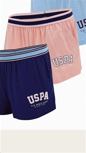 % OFF — U.S. POLO ASSN. Womens 3 Pack Elastic Waistband Pajama Sleep #Shorts