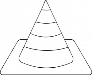 VLC media player icon in stroke for video concept.