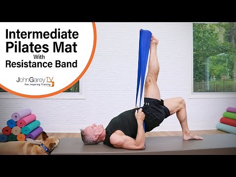 Intermediate Pilates Mat Workout with Resistance Band - 15 Minutes