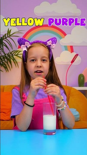 🥛 BUBBLE MILK ART — BLOW, MIX & LEARN COLORS! #shorts #kids