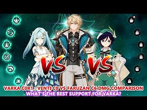 Varka C0R1 : Venti C0 vs Faruzan C6 DMG Comparison : What's the best Support for Varka?