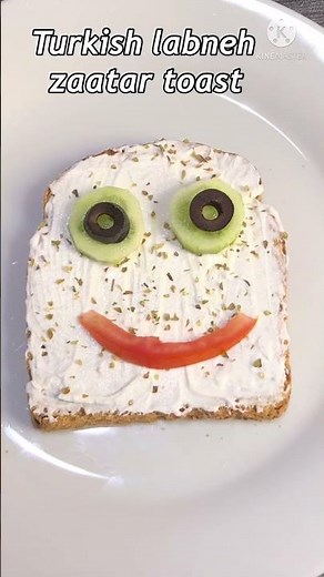 Labneh zaatar toast—instant no cook bread toast for kids bf & lunch box—labneh oregano toast#shorts
