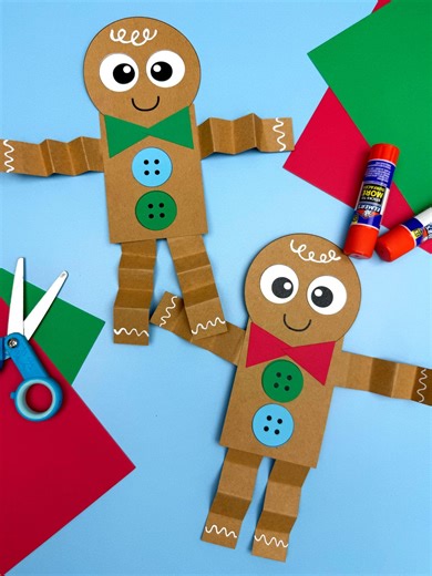 Gingerbread Man Shape Craft Template | Build A Gingerbread for Christmas | Printable Teacher Resource - Etsy Canada
