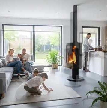 Invicta Pharos Rotating 360 Degree Wood Burning Stove Log Burner Eco Design Ready