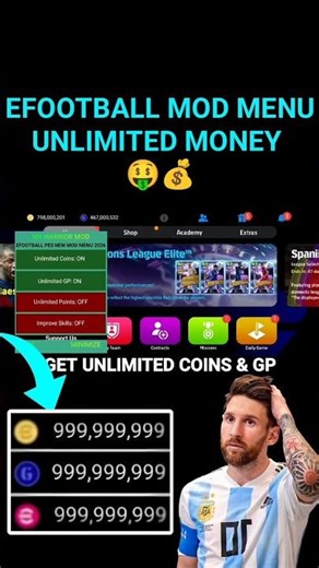 EFootball MOD Menu Apk v10.1.1 Get Unlimited Money GP | Efootball Mod Menu 2026