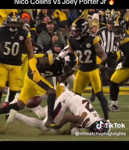 Nico Collins Vs Joey Porter Jr 🔥 Steelers vs Texans highlights #nfl #nicocollins #joeyporterjr #pittsburghsteelers #houstontexans