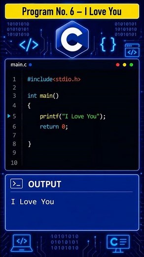 I Love You 💯 C Programming Trick Every Beginner Must Know! 😍