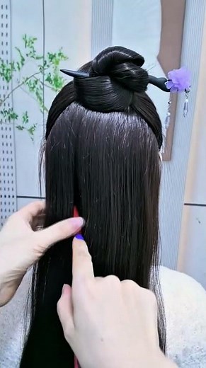 Easy Half-Up Bun Hairstyle with Hair Stick | Quick & Elegant Hairstyle Tutorial