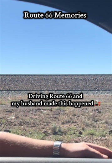 Driving Route 66 and this happened 🤯🚂 One of those unplanned moments that make a Route 66 road trip unforgettable. Cruising America’s most iconic highway when my husband signalled the train driver…..and he actually honked back. These are the memories you don’t plan, they just happen on Route 66 #Route66 #Route66RoadTrip #HistoricRoute66 #TrainHonk