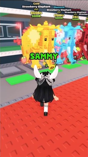 Sayaka plays: Just completed the Strawberry Elephant collection thanks to Sammy! 🍓🐘 #roblox #sab