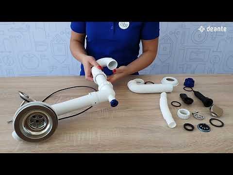 Montaż syfonu zlewozmywakowego z korkiem automatycznym