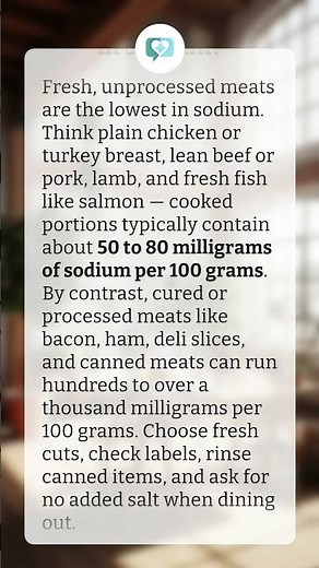 What meat is lowest in sodium?