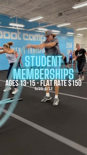 🌤️STUDENT SUMMER MEMBERSHIPS🌤️ We love seeing our members bring their teens in over the summer to workout with them! Keeps them busy & active! Message us to get your teens signed up for these summer deals🙌🏼☀️⁣⁣ #burnbootcamp #stronglikemom #burnbootcampspringhillfl