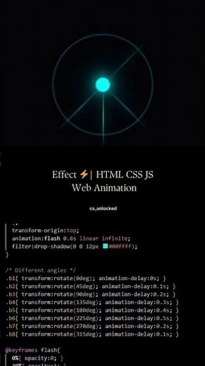 Effect⚡Futuristic Web Animation | HTML CSS JS | ‪@cs_unlocked‬ #viral #shorts #coding #programming