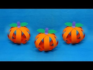How to Make An Easy Paper Halloween Pumpkin | DIY Halloween Crafts Making Ideas 🎃 |Origami Tutorial