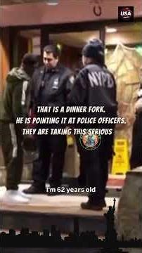Drunk Man Refuses to Leave Restaurant — Pulls Out a Fork and Threatens Officers #viral #shorts