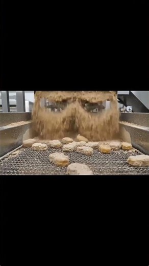 How Fast Can One Machine Coat Chicken Nuggets #satisfying #factory #asmr