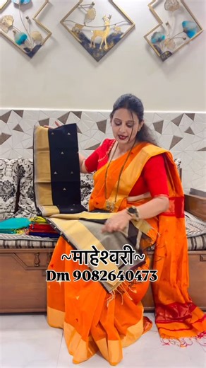 Lavanya collection | ✨ New Arrival – Triangle Motifs Maheshwari Saree ✨ Sharp triangle design with royal contrast touch 💛 Lightweight silk by cotton feel,... | Instagram