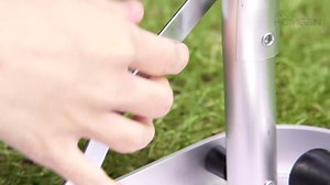 HOMGEN Portable Small Folding Table-3 Heights Adjustable[30/20/10] Inch-Small Camping Table-Durable Load-Bearing 66lbs Aluminum Foldable Picnic Table-23'' L x 16'' W Desktop Size-for Home/Camping/RV