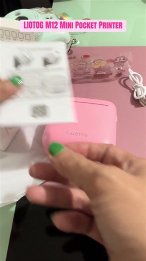 LIOTOG M12 Mini Pocket Printer 200DPI Bluetooth-compatible Thermal Printer Mini Label Printer, Standard Version #labelprinter #miniprinter #bluetoothprinter #organizingtips #useful
