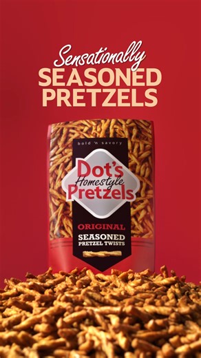 Signature seasoning and buttery flavor in every groove and twist. | Dot's Homestyle Pretzels