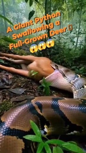 A Giant Python Swallowing a Full-Grown Deer 😱😱😱 | Hazrul Azhar