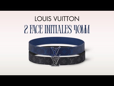 Review/Unboxing Louis Vuitton Intiales 4cm double-sided belt - 2 super cool taiga and monogram sides