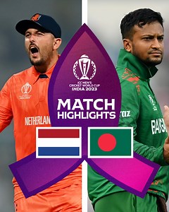 A joyful day in the City of Joy for the Dutch as they registered a memorable win over Bangladesh 😍 Match Highlights 🎥 #CWC23 #NEDvBAN | ICC - International Cricket Council
