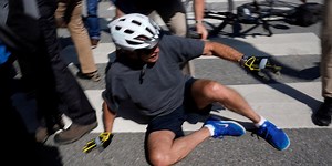 People are recreating infamous moment Biden fell off bike with #BidenBikeChallenge