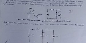 Calculate output voltage Vo for the following network with the ... | Filo