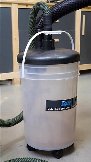 Zyklonabscheider trennt Sägespäne und Staub, bevor sie in den Staubsauger gelangen 🌪️ igmtools.de